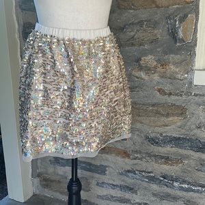 J. Crew crew cuts sequin mini skirt. Gold sequins. Girls size 12. Lined.
